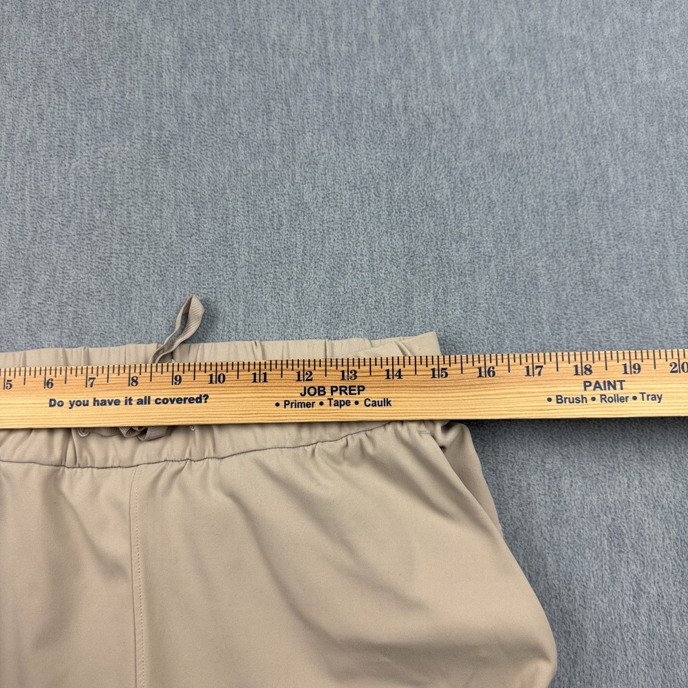 Lululemon Pants Womens 30 Beige Stretch Crop 23" Elastic‎ Waist Wide Leg Comfort - Picture 4 of 12